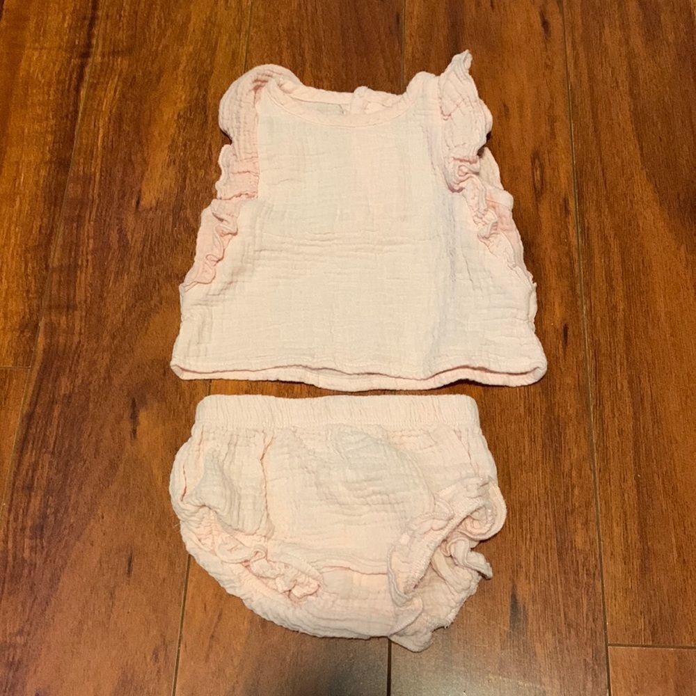 Light pink PL baby Linen Set 6 months